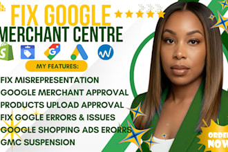 fix google merchant center suspension and misrepresentation