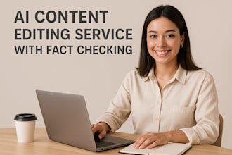 provide ai content editing service with fact checking