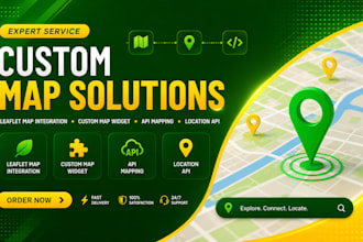do leaflet map integration, custom map widget, api mapping and location api