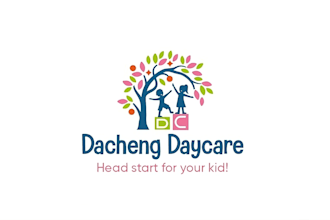 design a modern cute kids daycare, summer camp and children logo