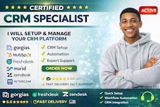 setup zendesk hubspot gorgias freshdesk pipedrive crm ai automation shopify bot