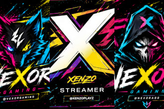 make a custom logo for twitch youtube and kick