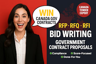 write winning canada government contract tender, rfp rfi rfq bid proposal