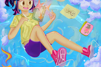 draw colorful character illustrations
