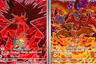 do digimon pokemon trading card game illustration design card box mockup
