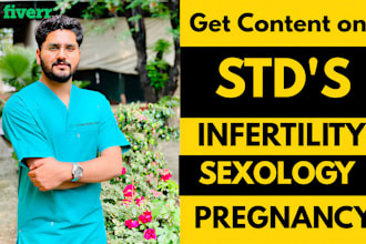 ghostwrite articles on infertility stds sexology and pregnancy