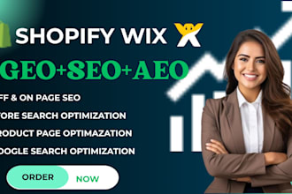 do complete onpage geo seo aeo tecnical optimization for shopify wix website