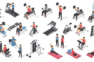 do yoga exercise fitness workout pose illustration in sketch or flat style