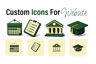 do custom svg png icons for website