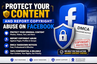 submit dmca takedown requests to facebook to remove copyrighted content