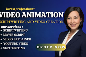 be your scriptwriter for youtube videos and skits