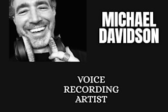 record a warm and engaging american male commercial voiceover for you