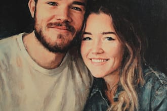 paint custom couple portrait