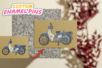 create enamel pin designs for you