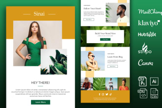 design professional mailchimp email template newsletter