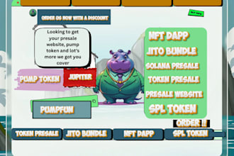 solana presale websites, pump tokens, pumpfun clones, jito bundle bots, nft dapp