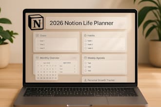 design notion 2026 life planner template, 2026 personal growth notion planner