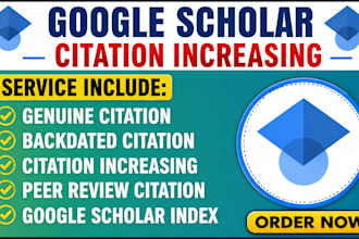 increase google scholar citation,write backdated and publish research articles