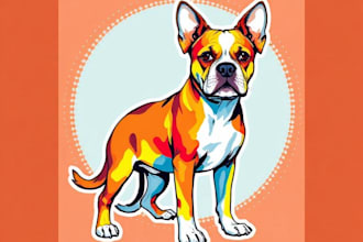 do coloufull pop art for your pet or favorite animal