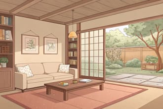 draw background for vtuber assets environment