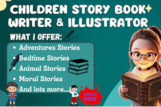 write children story book kids story as ghost writer