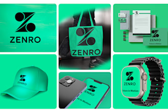 design business logo, branding kit and brand identity