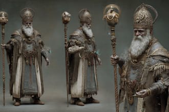 create high quality 3d character art, fantasy art, sci  fi art, and concept art
