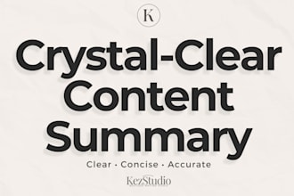 summarise your content into a clear, concise document