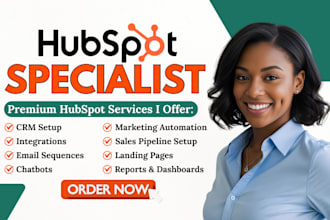 setup hubspot CRM, automate workflows, integrations and sales pipeline