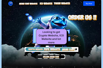 create meme coin website crypto presale landing page solana token