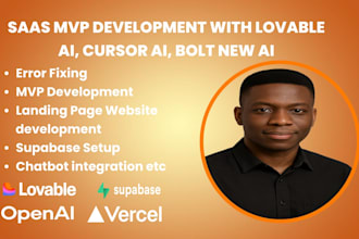build mvp product, website or app with lovable ai, bolt new ai, cursor ai