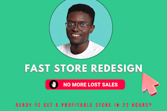 fix and redesign your shopify e commerce store in 72 hours cro