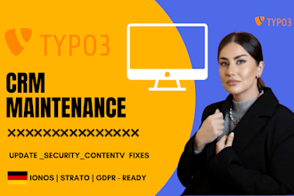 edit, maintain and update your typo3 cms website for security content and design