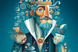 create a face into color vector art portrait