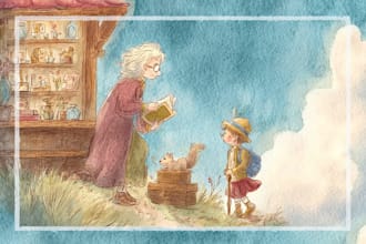 create watercolor illustrations for KDP children book basic size