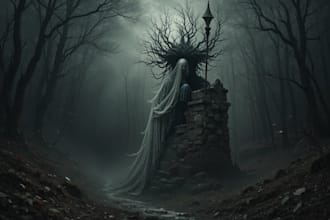 create dark art illustration