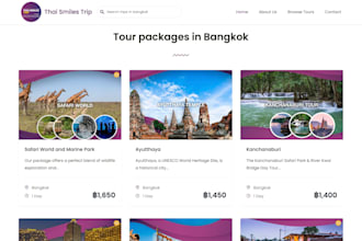 create a website for a travel agency along with CRM