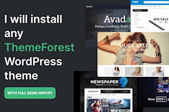 install any themeforest wordpress website with demo content