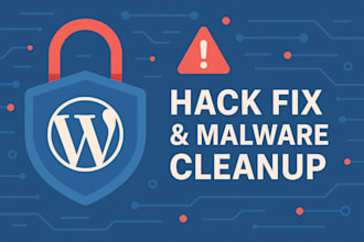 fix wordpress hack, malware cleanup, website firewall setup and security harden