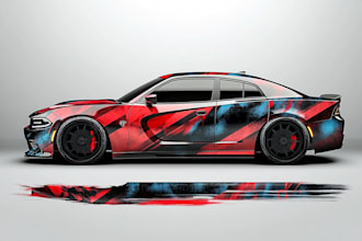 create a professional racing car wraps design