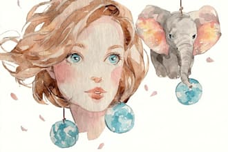 illustrate anything in watercolor style