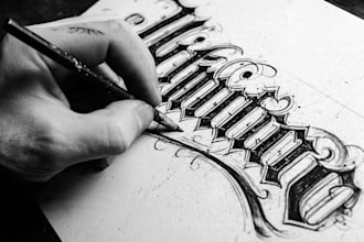 do design unique tattoo studio logo with vintage style