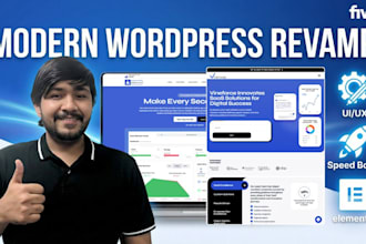 redesign or revamp your wordpress website into a modern and SEO friendly site