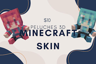 convierto tu skin o personaje en un modelo de peluche minecraft