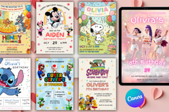 design a birthday invitation for kids canva
