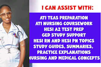 provide expert help in ati teas, hesi a2, ged, hesi rn and  pn prep