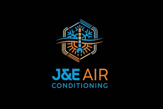 design modern rising heating cooling air conditioning logo