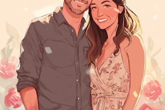 design a couple portrait