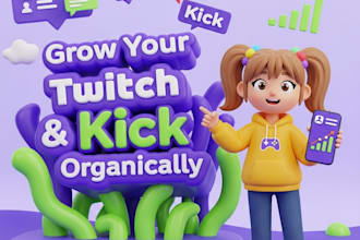grow your twitch kick channel organically and help you reach partnership status