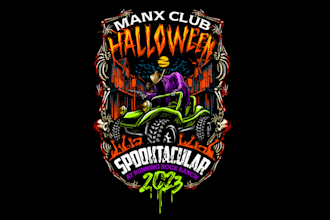 design unique ghost town buggy event logo